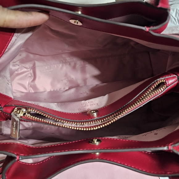 Kate Spade Large Dumpling Satchel Red Jam - Picture 4 of 11